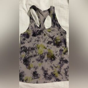 crop align lululemon tank- purple and green tie dye